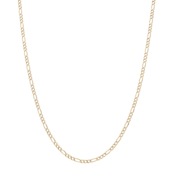 Collar de tres eslabones por uno platinados en oro amarillo 14 kilates.