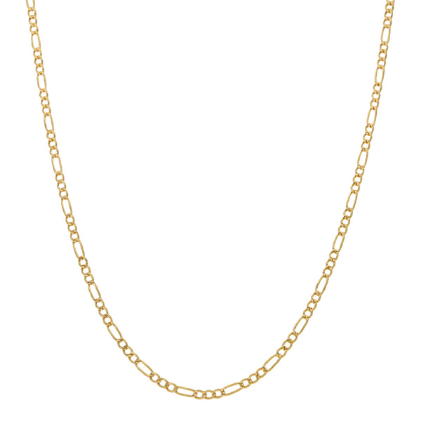 Collar de tres eslabones por uno en oro amarillo 14 kilates.
