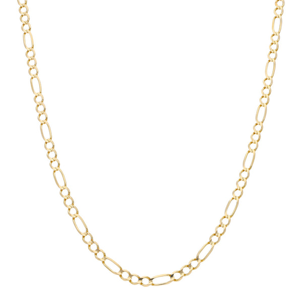 Collar de tres eslabones por uno en oro amarillo 14 kilates.