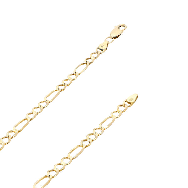 Collar de tres eslabones por uno en oro amarillo 14 kilates.