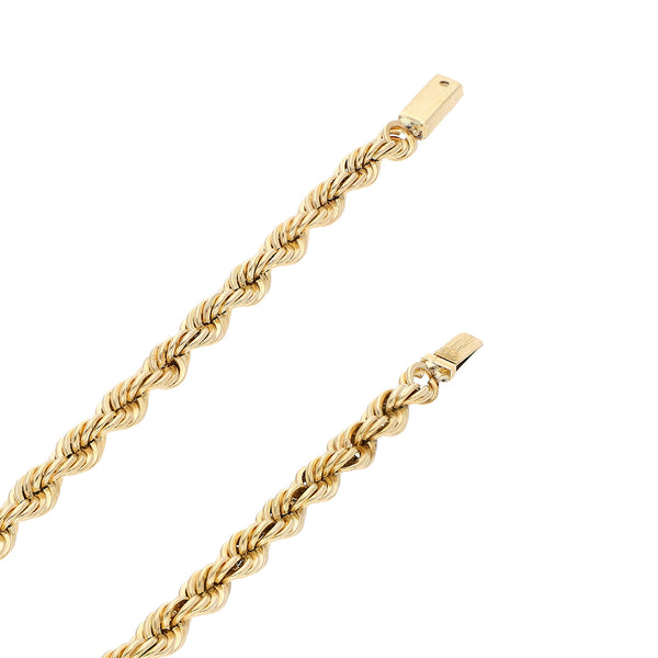 Collar eslabón torzal en oro amarillo 14 kilates.