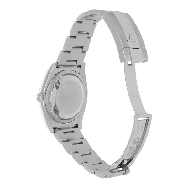 Reloj Rolex para dama modelo Oyster Perpetual DateJust bisel oro blanco 18 kilates.