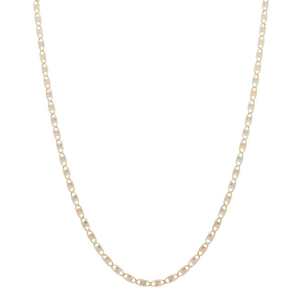 Collar eslabón nudo marino en oro amarillo 14 kilates.