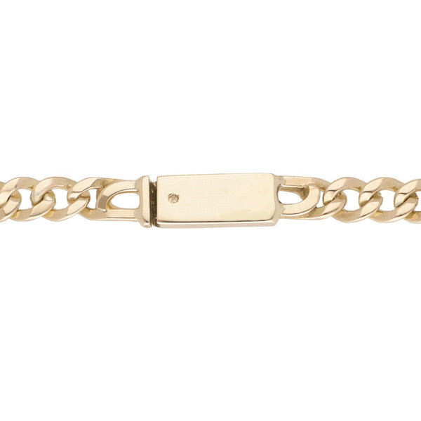 Pulsera eslabón combinado en oro amarillo 14 kilates.