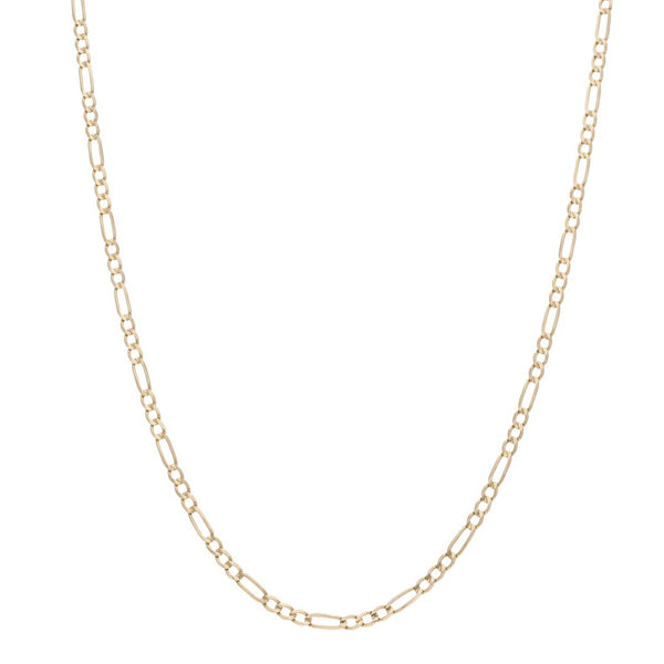 Collar de tres eslabones por uno en oro amarillo 14 kilates.