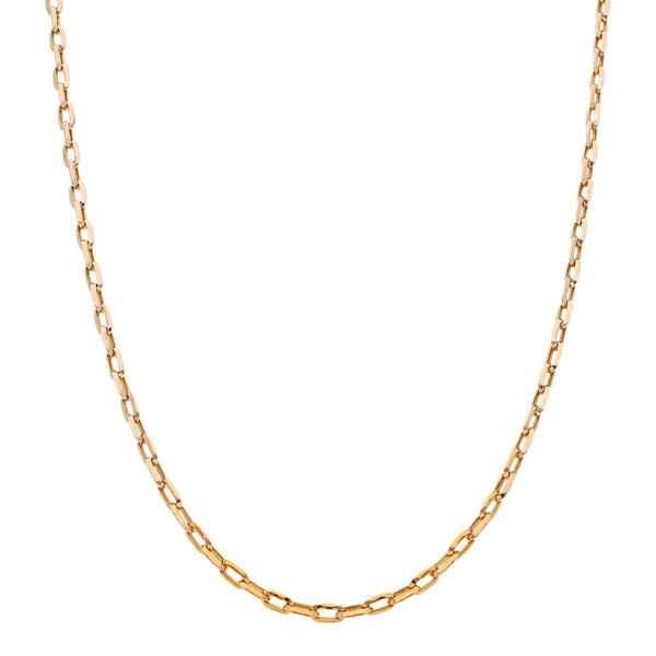 Collar eslabón cruzado en oro rosa 18 kilates.