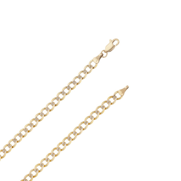 Collar eslabón encontrado platinado en oro amarillo 14 kilates.