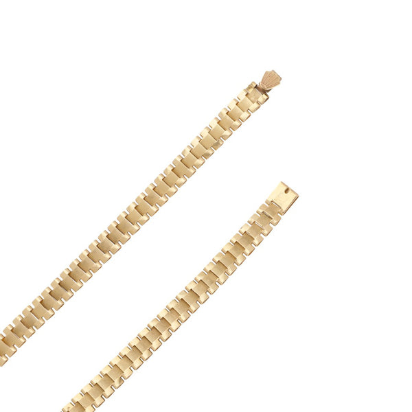 Gargantilla eslabón articulado en oro amarillo 14 kilates.