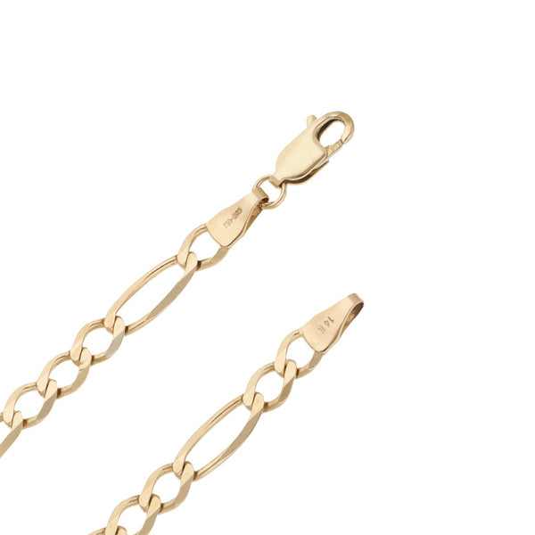 Collar de tres eslabones por uno en oro amarillo 14 kilates.