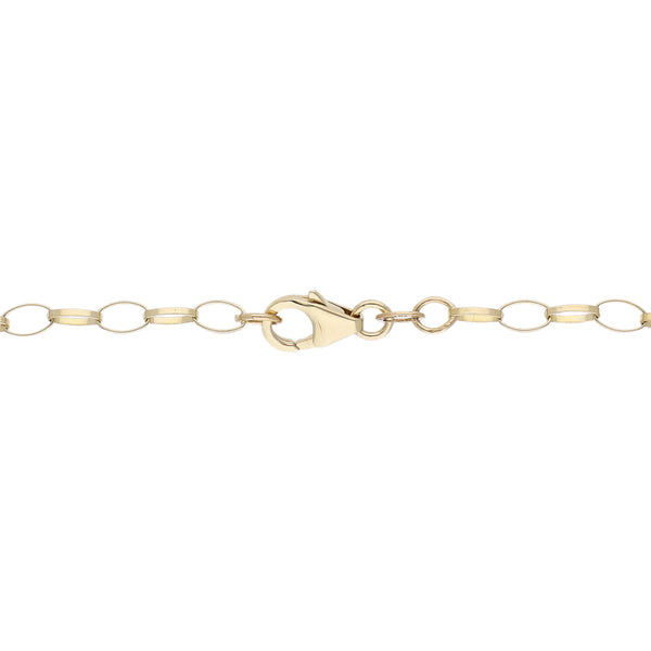 Pulsera eslabón combinado con sintéticos en oro amarillo 14 kilates.
