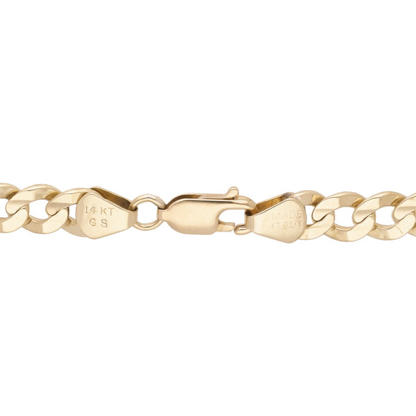 Pulsera eslabón encontrado en oro amarillo 14 kilates.