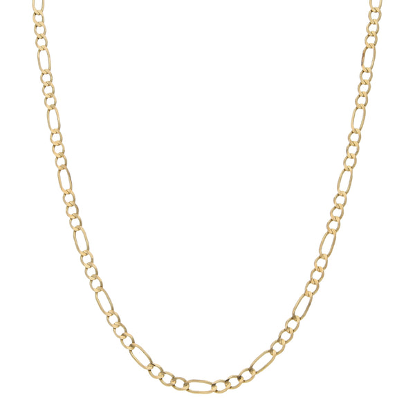 Collar de tres eslabones por uno en oro amarillo 14 kilates.