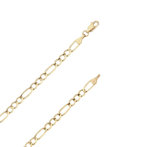 Collar de tres eslabones por uno en oro amarillo 14 kilates.