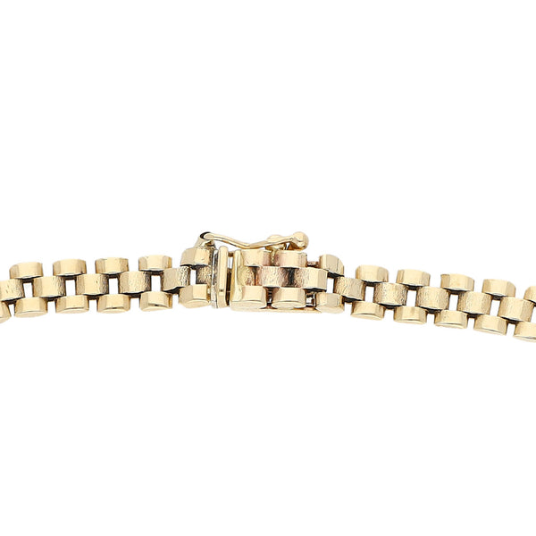 Pulsera eslabón articulado en oro amarillo 14 kilates.