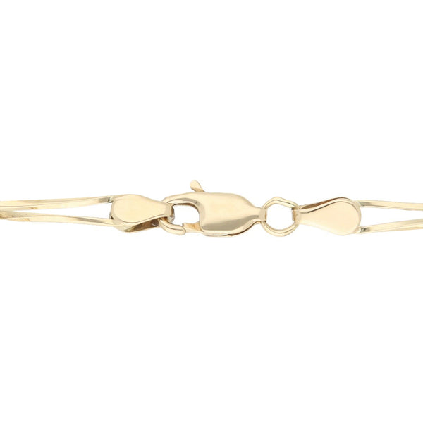 Pulsera eslabón encontrado en oro amarillo 14 kilates.