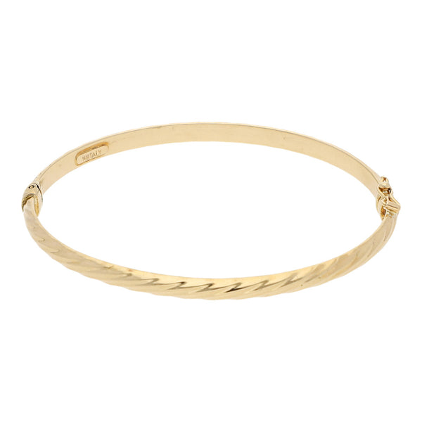 Pulsera de arillo articulada en oro amarillo 14 kilates.