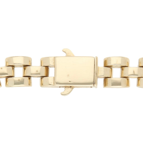 Pulsera eslabón articulado en oro amarillo 14 kilates.