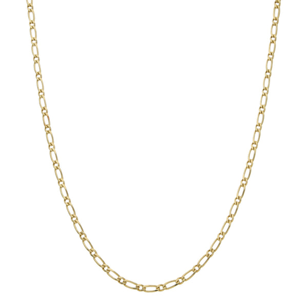 Collar eslabón uno por uno en oro amarillo 14 kilates.
