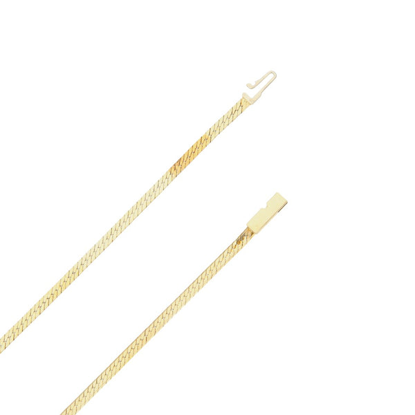 Gargantilla eslabón planchado en oro amarillo 14 kilates.