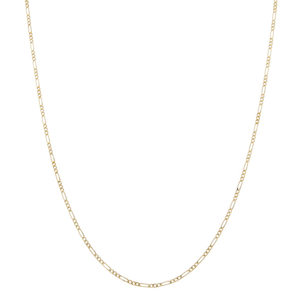 Collar de tres eslabones por uno en oro amarillo 14 kilates.