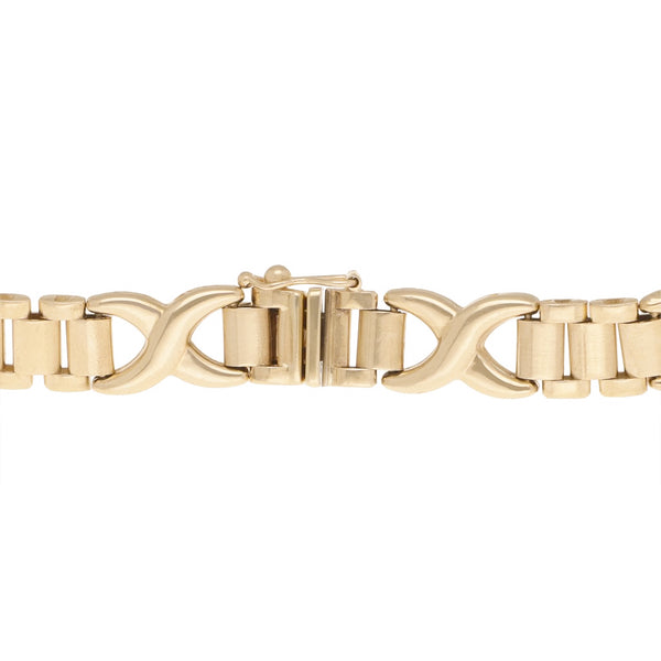 Pulsera eslabón articulado en oro amarillo 14 kilates.
