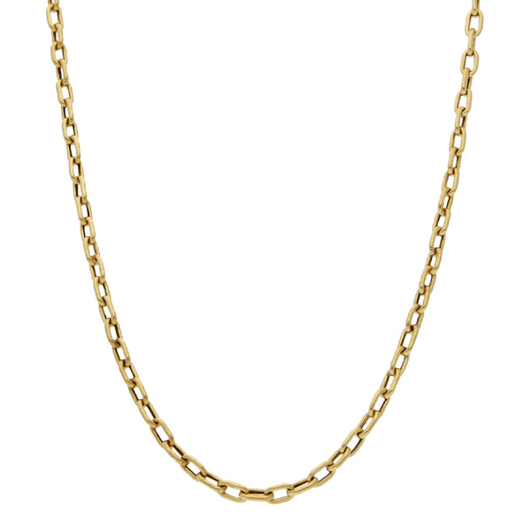 Collar eslabón cruzado en oro amarillo 18 kilates.