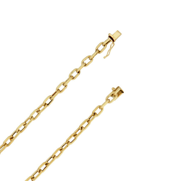 Collar eslabón cruzado en oro amarillo 18 kilates.