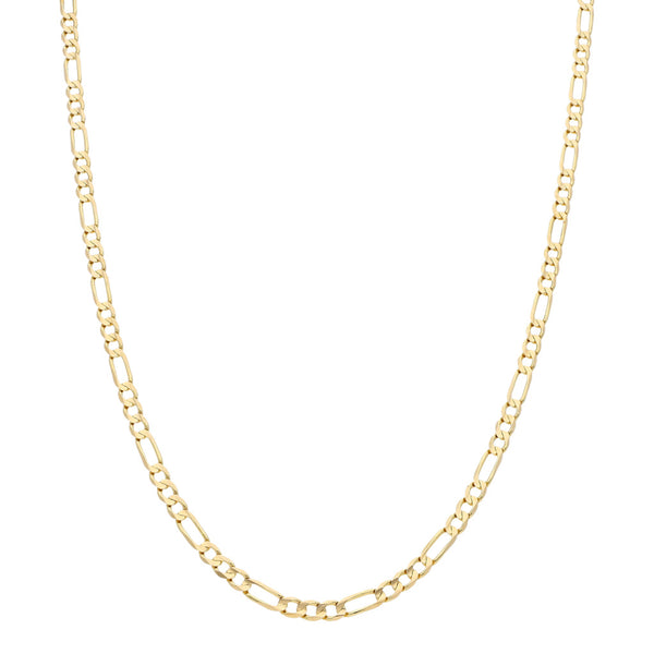Collar de tres eslabones por uno en oro amarillo 14 kilates.