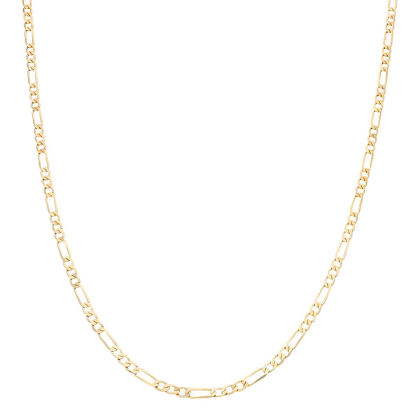 Collar de tres eslabones por uno en oro amarillo 14 kilates.