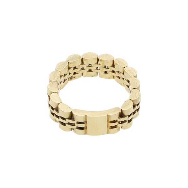Argolla articulada en oro amarillo 14 kilates.