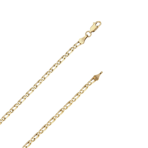 Collar eslabón nudo egipcio en oro amarillo 14 kilates.
