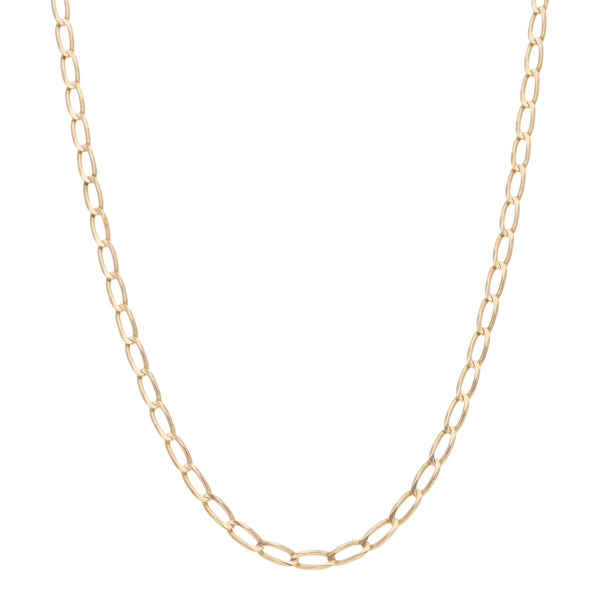 Collar eslabón encontrado en oro rosa 14 kilates.