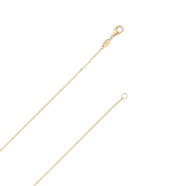 Collar eslabón cruzado con aplicaciones motivo aro en oro amarillo 14 kilates.