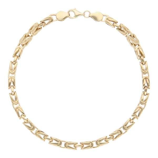 Pulsera eslabón articulado en oro amarillo 14 kilates.