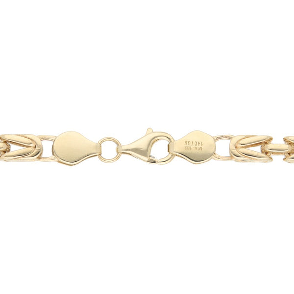 Pulsera eslabón articulado en oro amarillo 14 kilates.