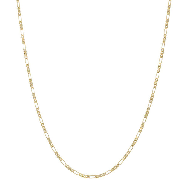 Collar eslabón combinado en oro amarillo 14 kilates.