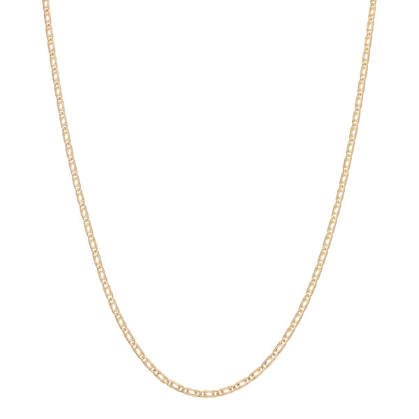 Collar eslabón nudo egipcio en oro rosa 14 kilates.