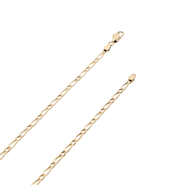 Collar eslabón combinado en oro rosa 14 kilates.