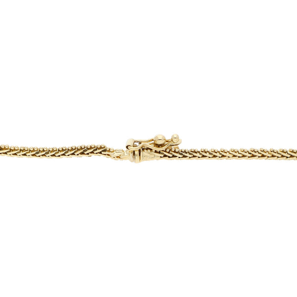 Pulsera eslabón boleado en oro tres tonos 14 kilates.