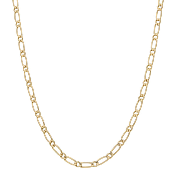 Collar eslabón combinado en oro amarillo 14 kilates.