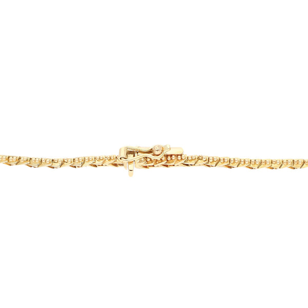 Pulsera eslabón boleado en oro tres tonos 14 kilates.