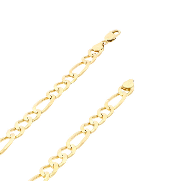 Collar de tres eslabones por uno en oro amarillo 14 kilates.