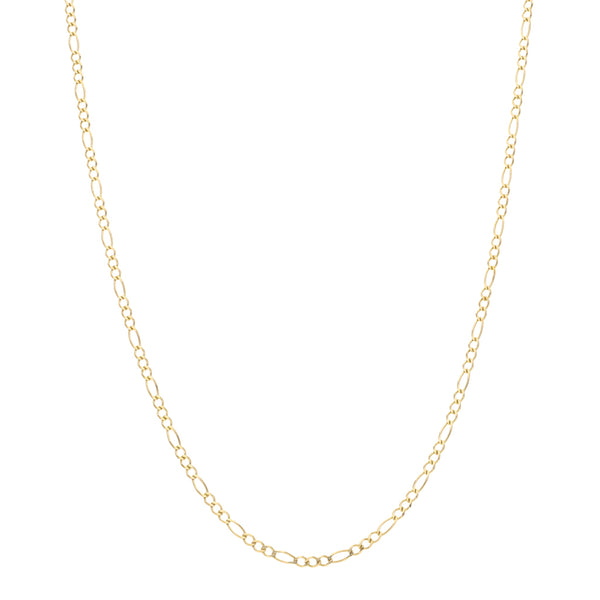 Collar de tres eslabones por uno en oro amarillo 14 kilates.