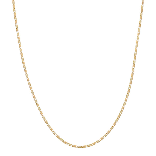 Collar eslabón nudo marino en oro amarillo 14 kilates.