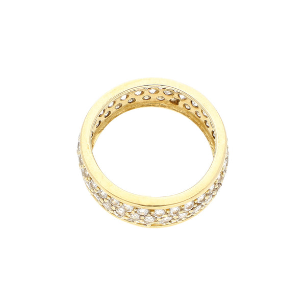 Churumbela diseño especial con circonias en oro amarillo 14 kilates.