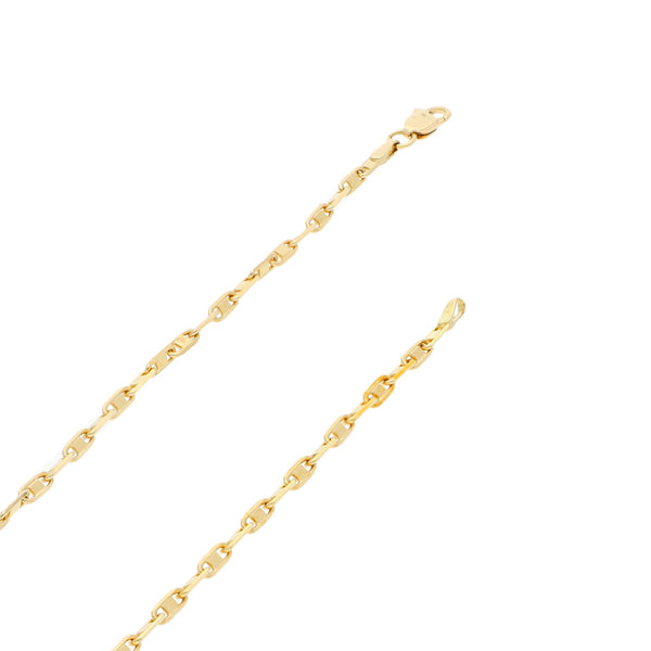 Collar eslabón nudo marino en oro amarillo 18 kilates.