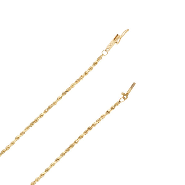 Collar eslabón torzal en oro amarillo 14 kilates.