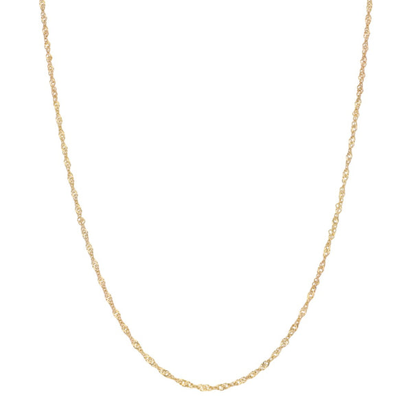 Collar eslabón torzal en oro amarillo 14 kilates.