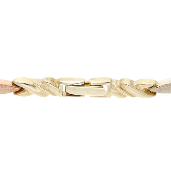 Pulsera eslabón articulado en oro amarillo 14 kilates.