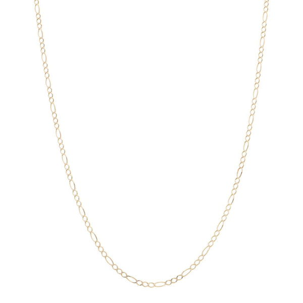 Collar de tres eslabones por uno platinado en oro amarillo 14 kilates.
